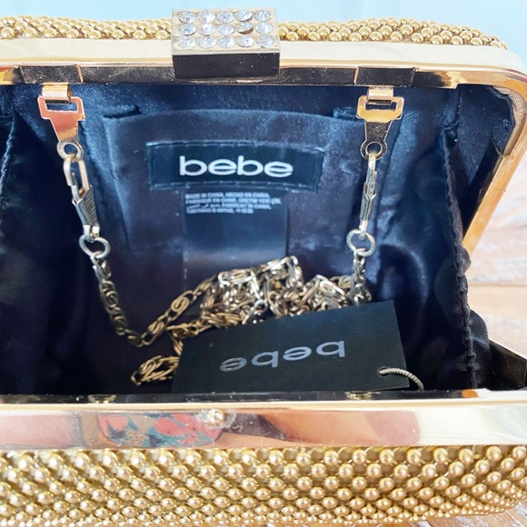 NWT bebe Gold Tone Minaudiere Bag - Picture 5 of 10
